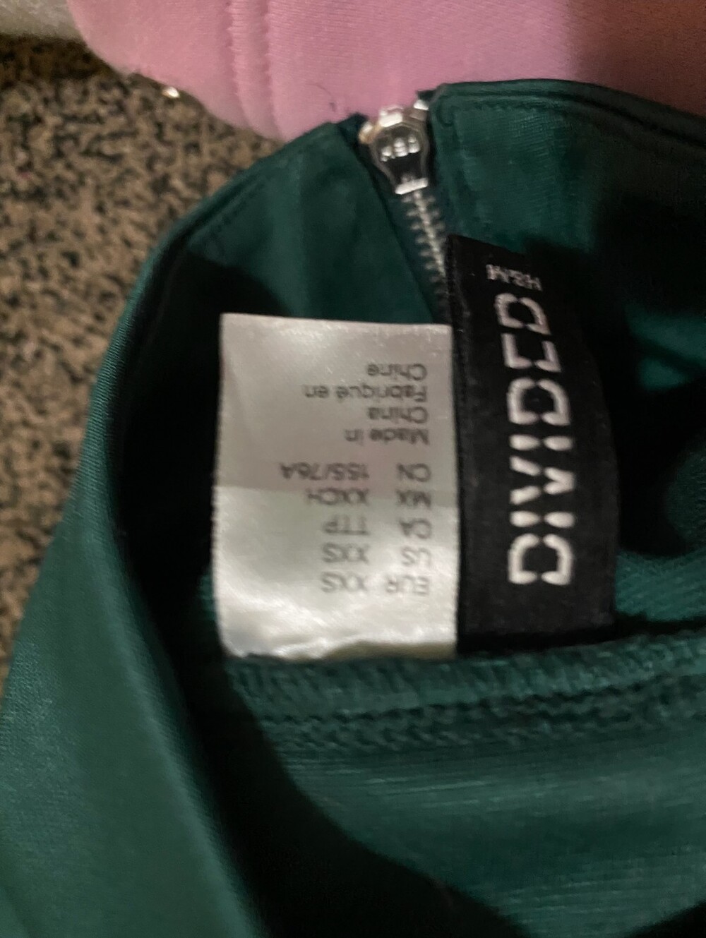 H&M Dark Teal Satin-Look Top with Branded Tag - Picture 4 of 4